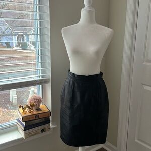 Genuine Leather Pencil Skirt